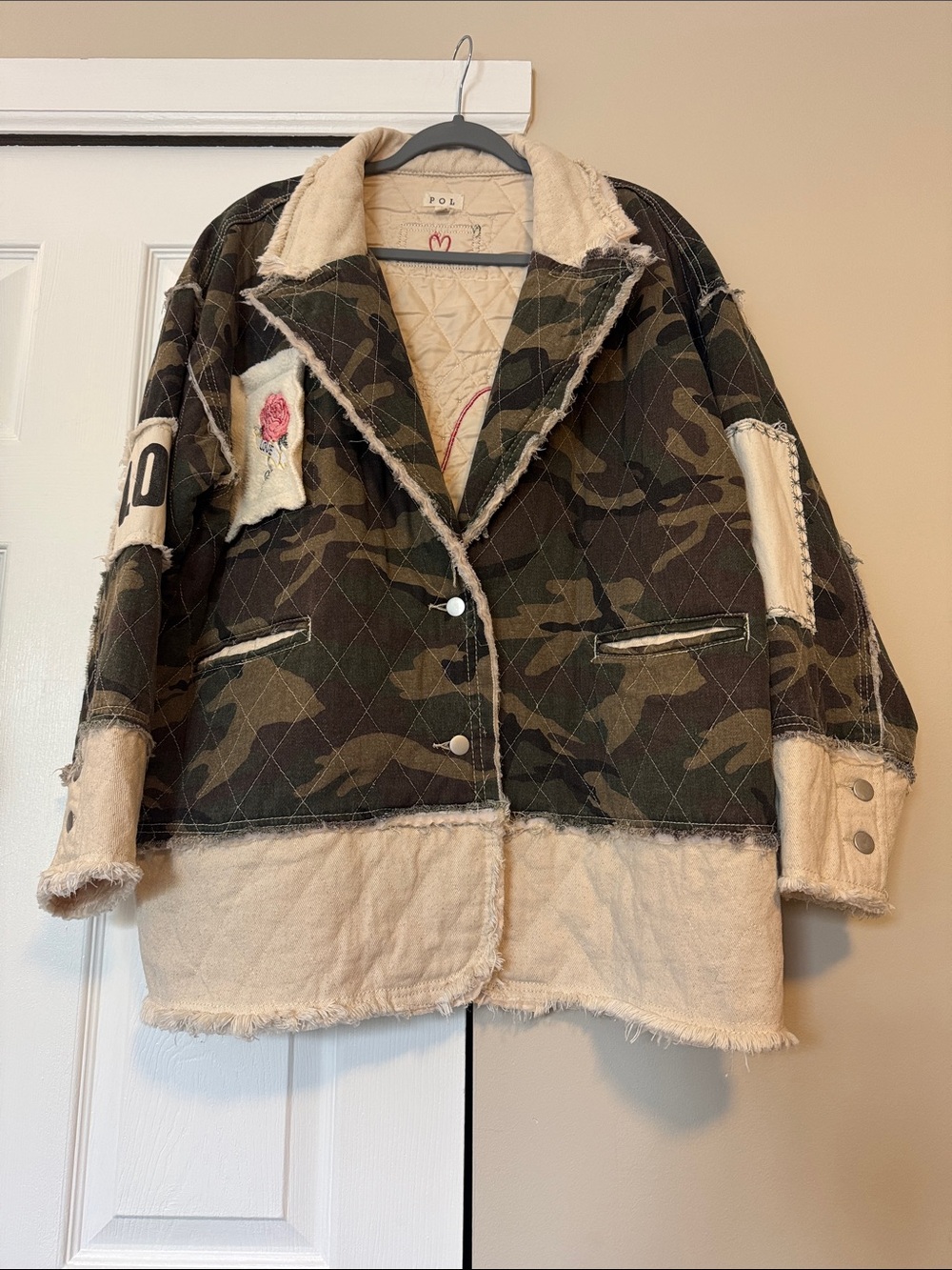 POL Camouflage Quilted Jacket
